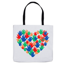 Load image into Gallery viewer, Heart Hands Tote, Valentine&#39;s, Love Hearts, Girlfriend Gift, Be Mine