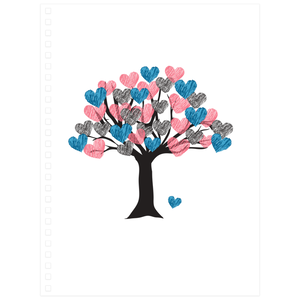 Heart filled Tree. Notebooks with the Tree of Love