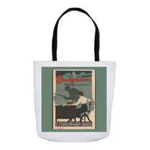 Load image into Gallery viewer, World War 1 Stenographer Patriotic Poster Tote Bags