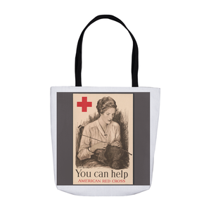 World War 1 Women's Patriotic Poster You Can Help American Red Cross Tote Bags