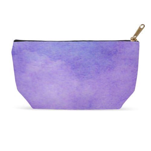 Purple Watercolor Cosmetic Bag and Accessory Pouch