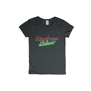 Daydream Believer Red and Green Woman T-Shirt XS to XXXL Comfy Fit