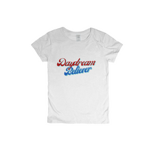 Load image into Gallery viewer, Daydream Believer Blue and Red Woman T-Shirt XS to XXXL Comfy Fit